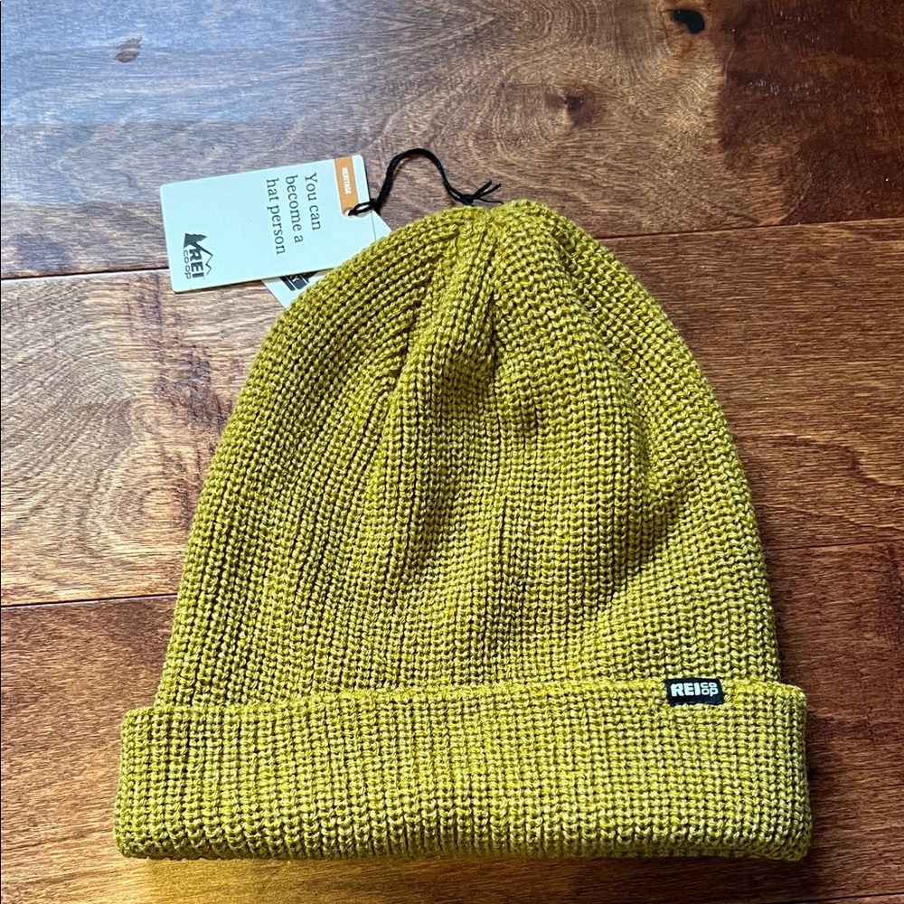 REI Mustard Knit Beanie